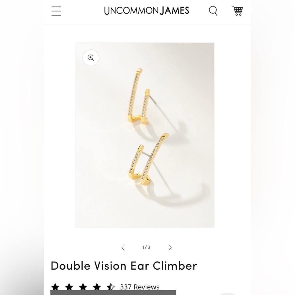 Double Vision Ear Climber (Black)
